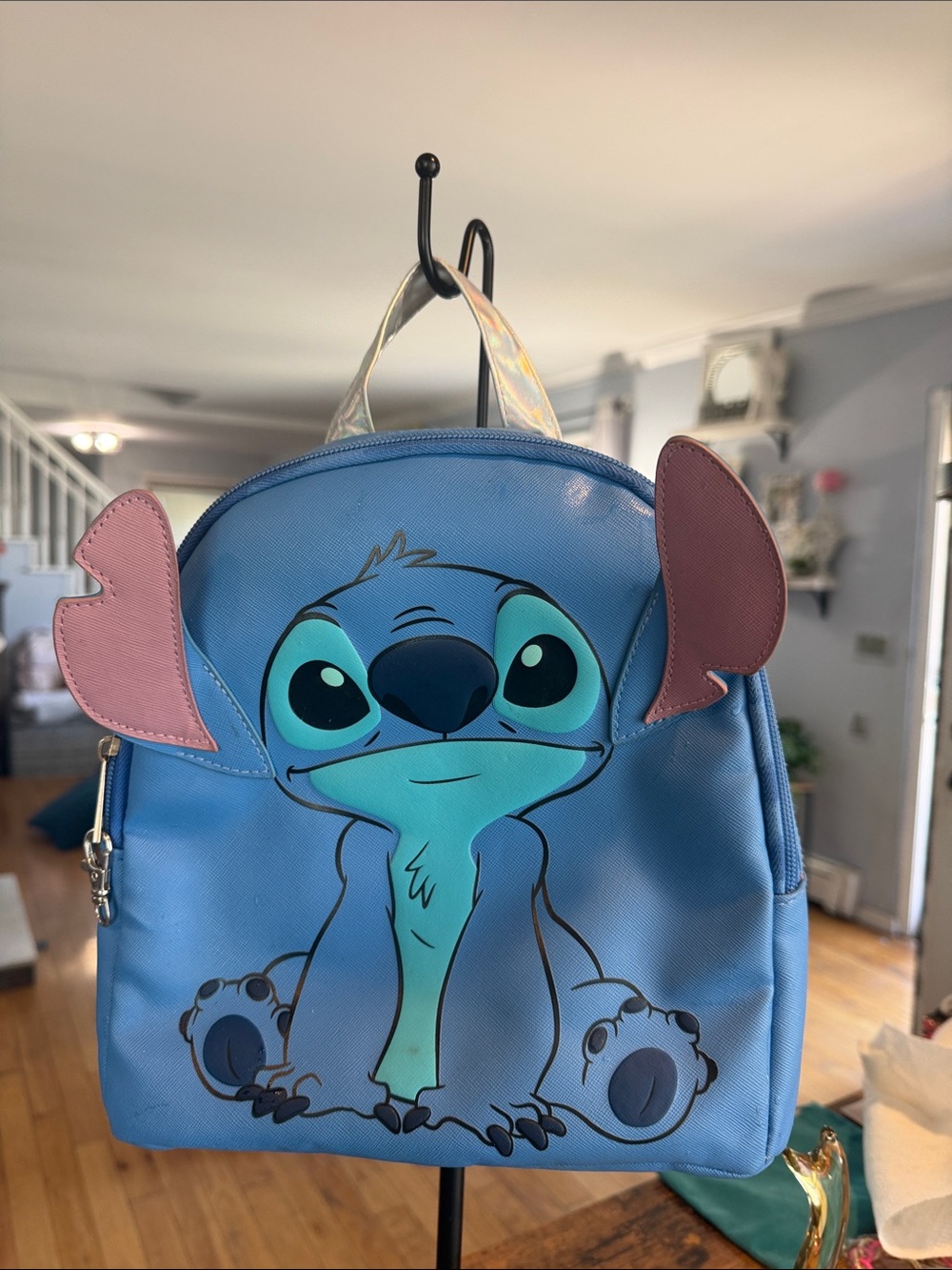 Disney Stitch Mini Backpack - Light Blue with Pink Ears